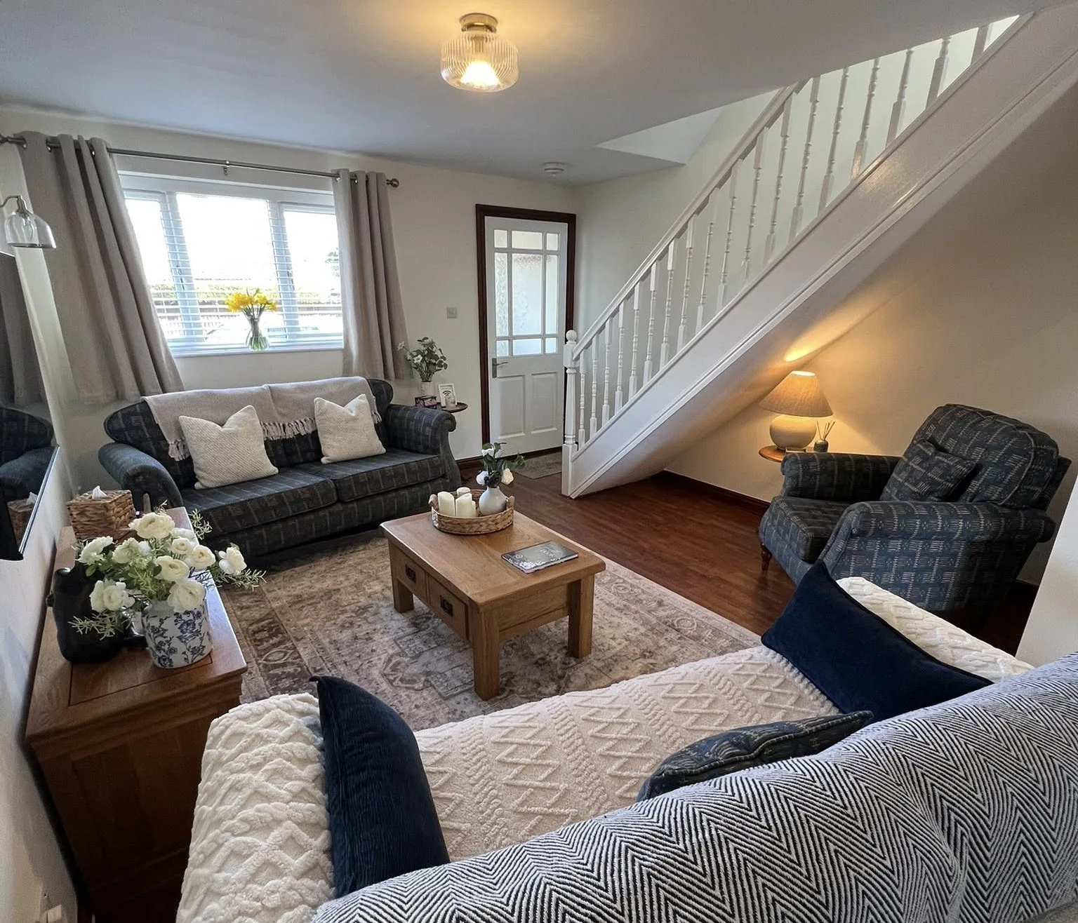 Warm, inviting living area at Bowling Green Cottage